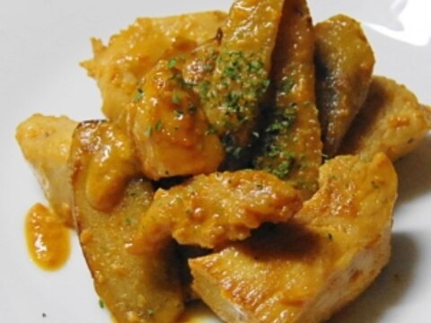 ゴボウと鶏肉のクリーム煮♪コチュジャン風味